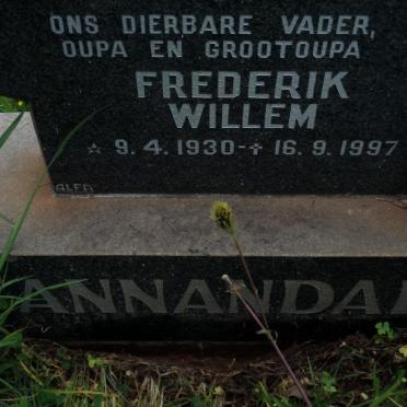 ANNANDALE Frederik Willem 1930-1997 &amp; Maryna Gertruida 1929-1989 