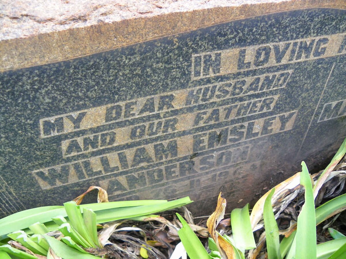 ANDERSON William Emsley -1944 &amp; Marion Elizabeth