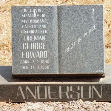 ANDERSON George Edward 1885-1958