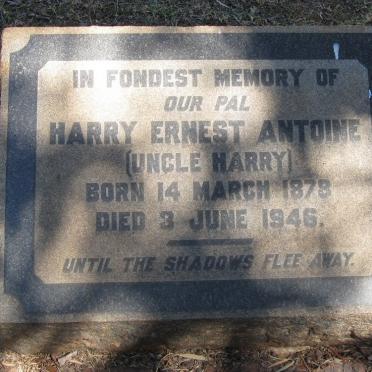 ANTOINE Harry Ernest 1878-1946