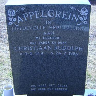 APPELGREIN Christiaan Rudolph 1914-1986