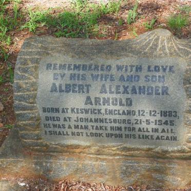 ARNOLD Albert Alexander 1883-1945