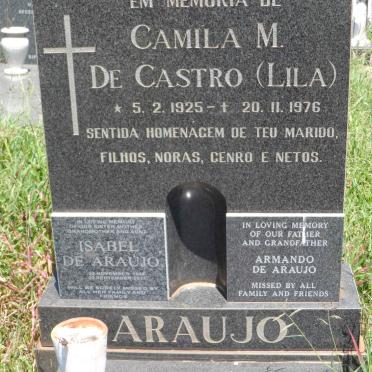 ARAUJO Armando :: ARAUJO Camila M. nee DE CASTRO 1925-1976