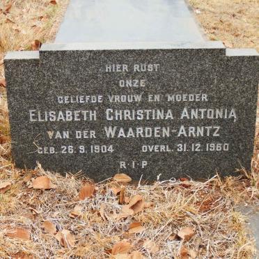 ARNTZ Elisabeth Christina Antonia, van der WAARDEN 1904-1960