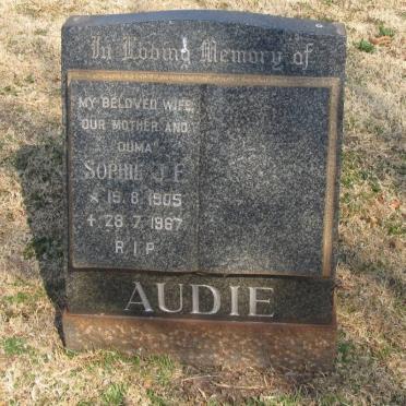 AUDIE Sophie J.E. 1905-1967