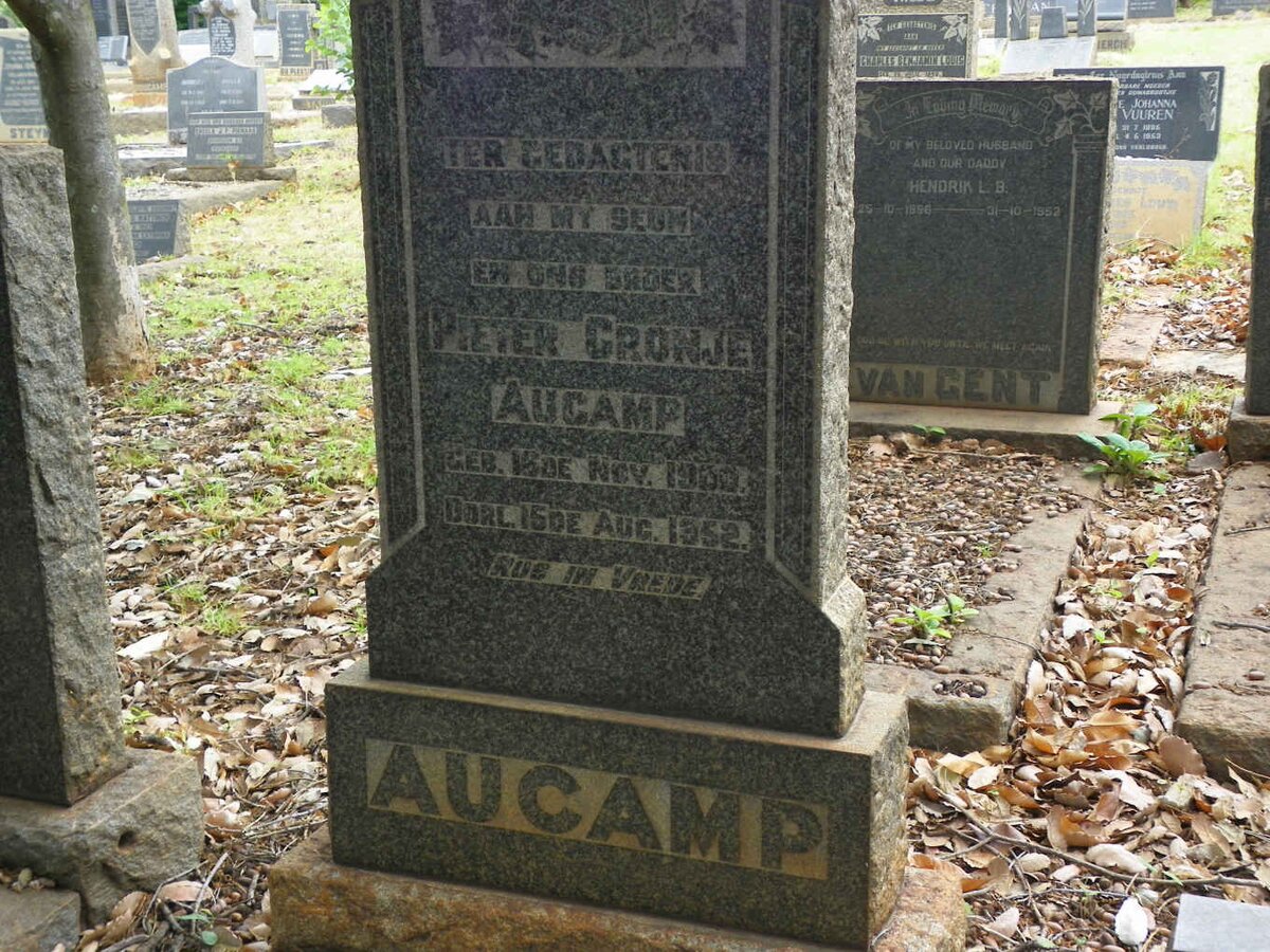 AUCAMP Pieter Cronje 1900-1952