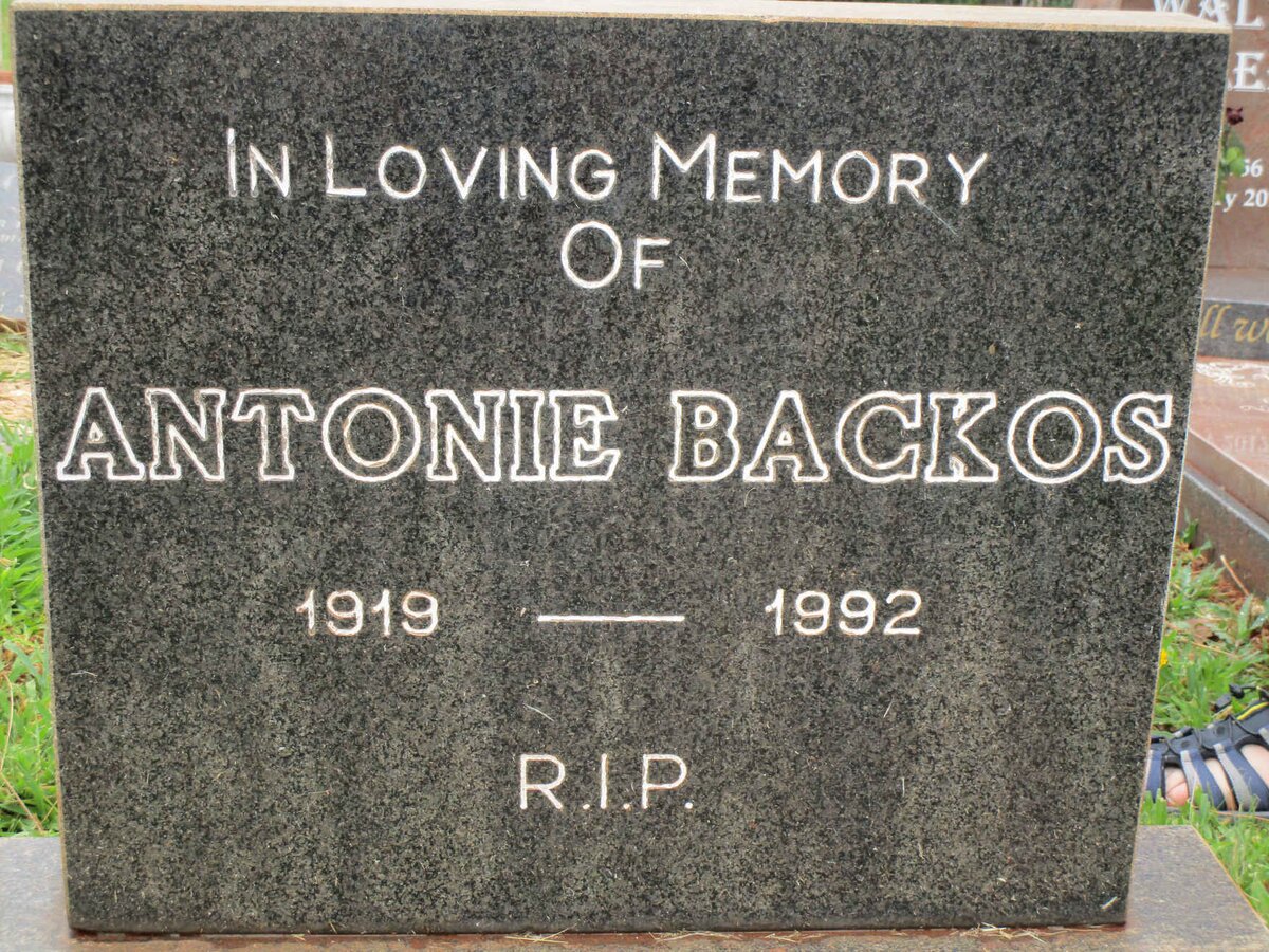 BACKOS Antonie 1919-1992