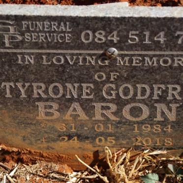 BARON Tyrone Godfrey 1984-2018