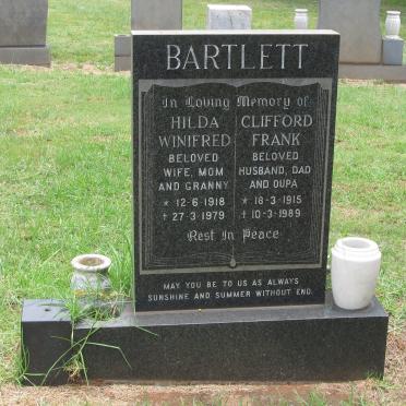 BARTLETT Clifford Frank 1915-1989 &amp; Hilda Winifred 1918-1979
