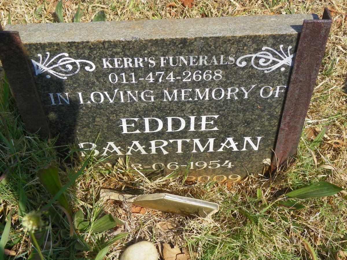 BAARTMAN Eddie 1954-2009