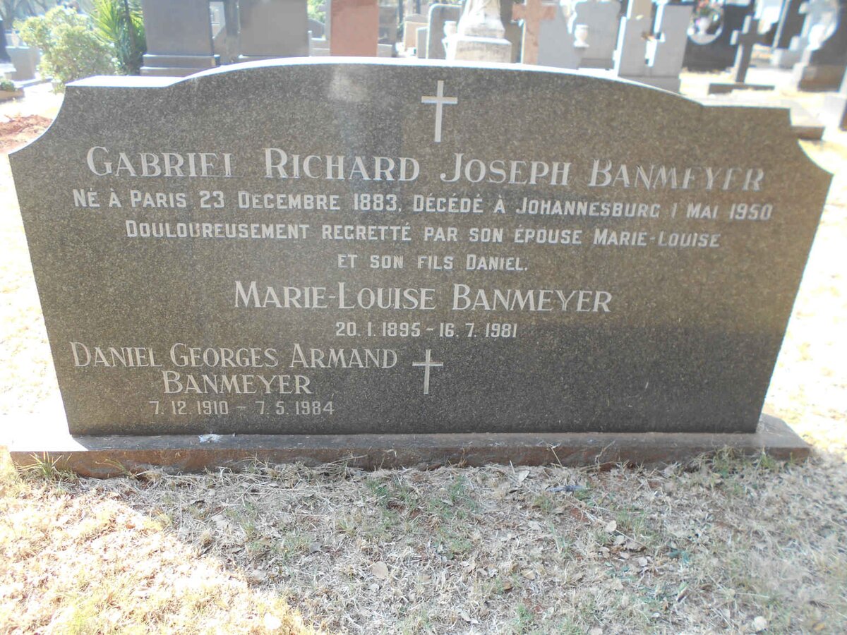 BANMEYER Gabriel Richard Joseph 1883-1950 &amp; Marie-Louise 1895-1981