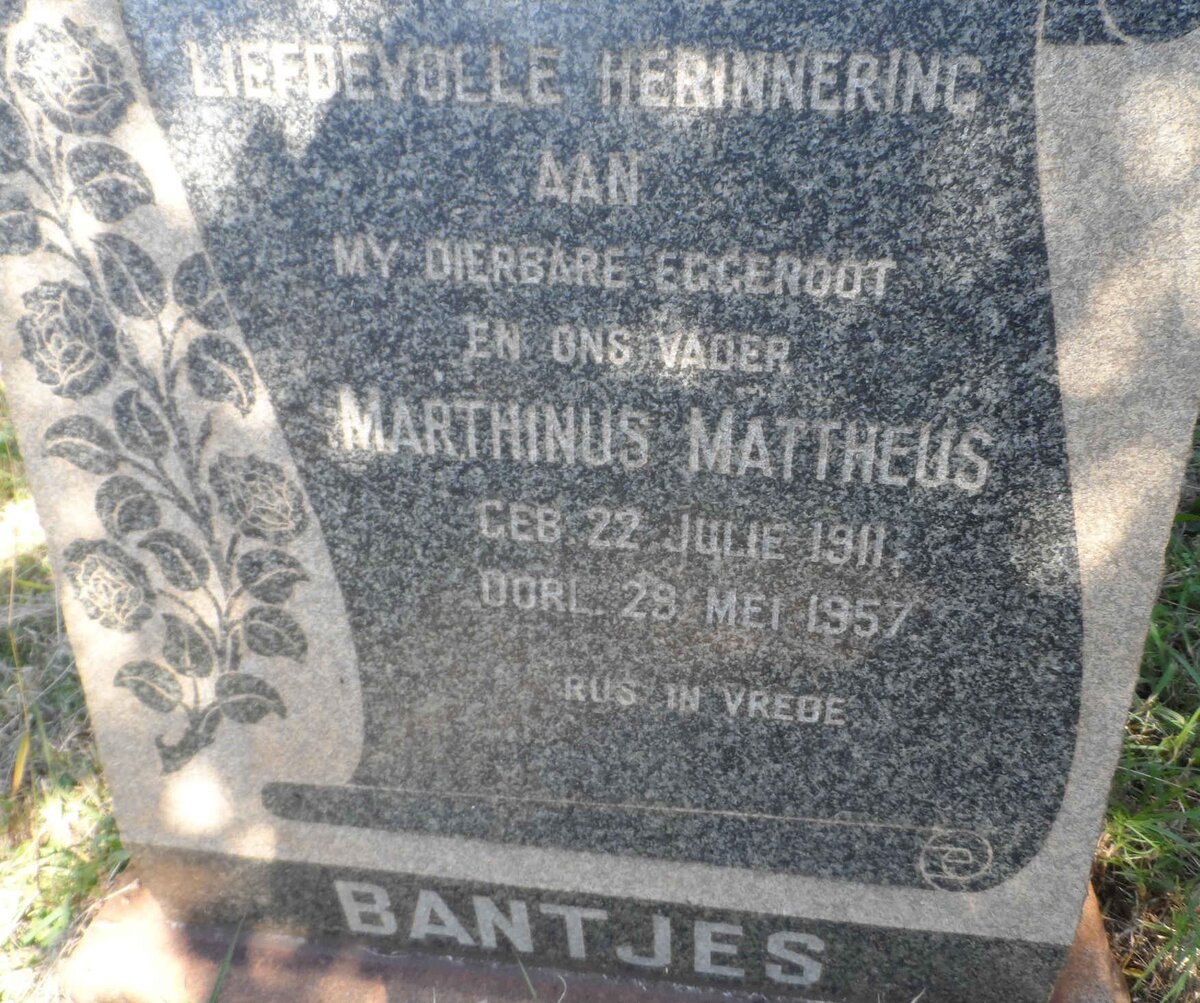 BANTJES Marthinus Mattheus 1911-1957