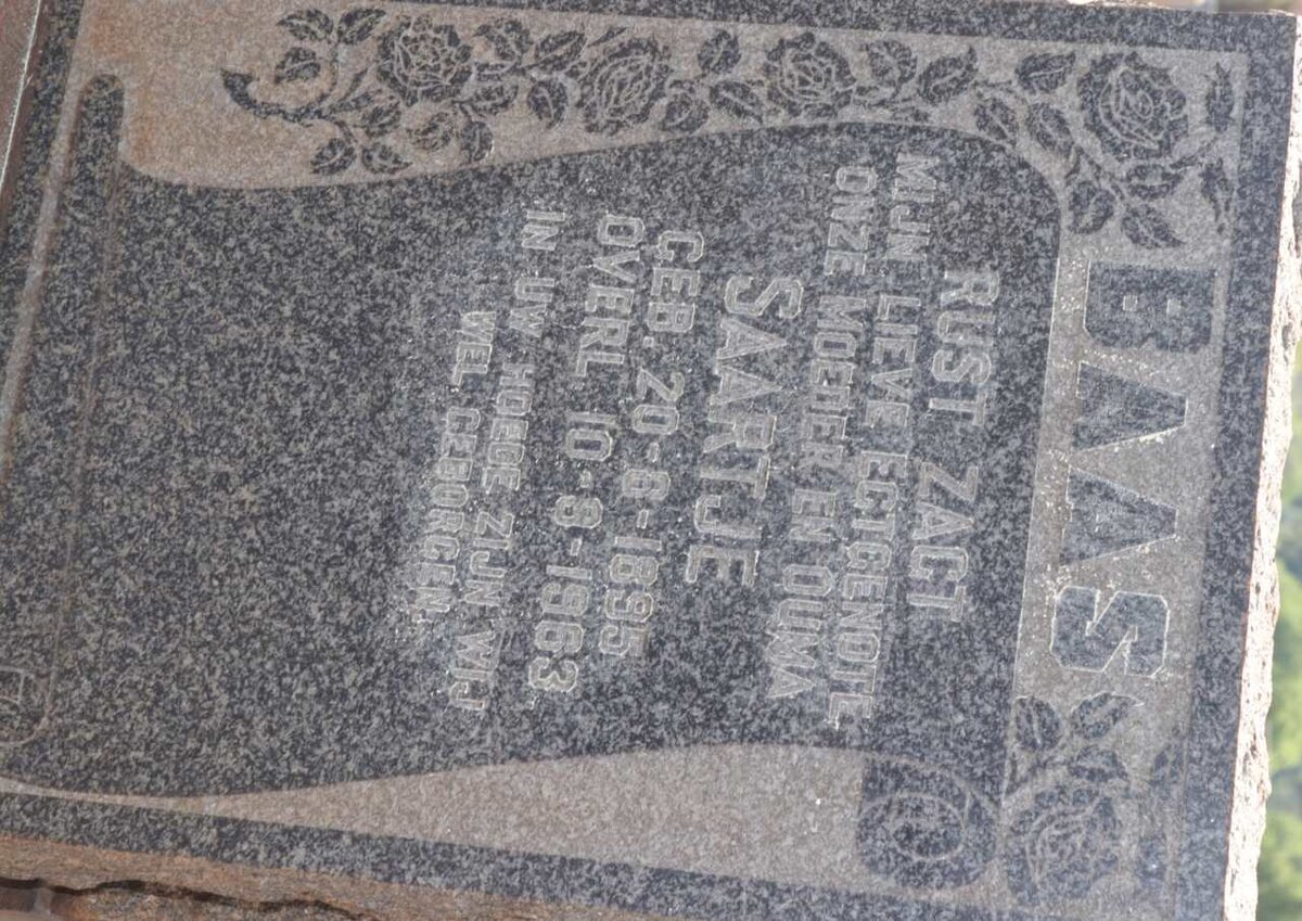 BAAS Saartje 1895-1963