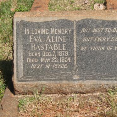 BASTABLE Eva Aline 1879-1954