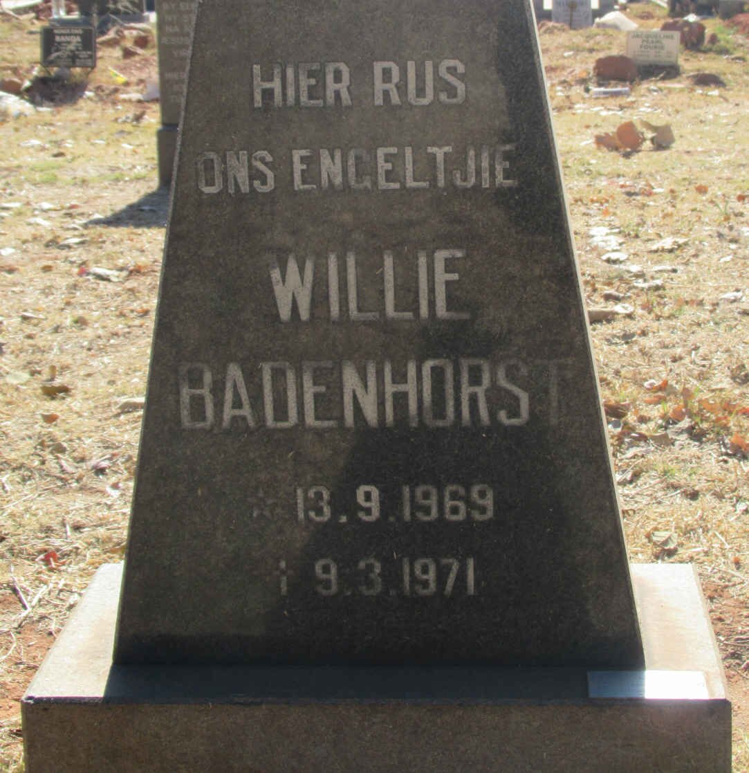 BADENHORST Willie 1969-1971