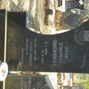 BADENHORST Johan Scheepers 1949-1971  