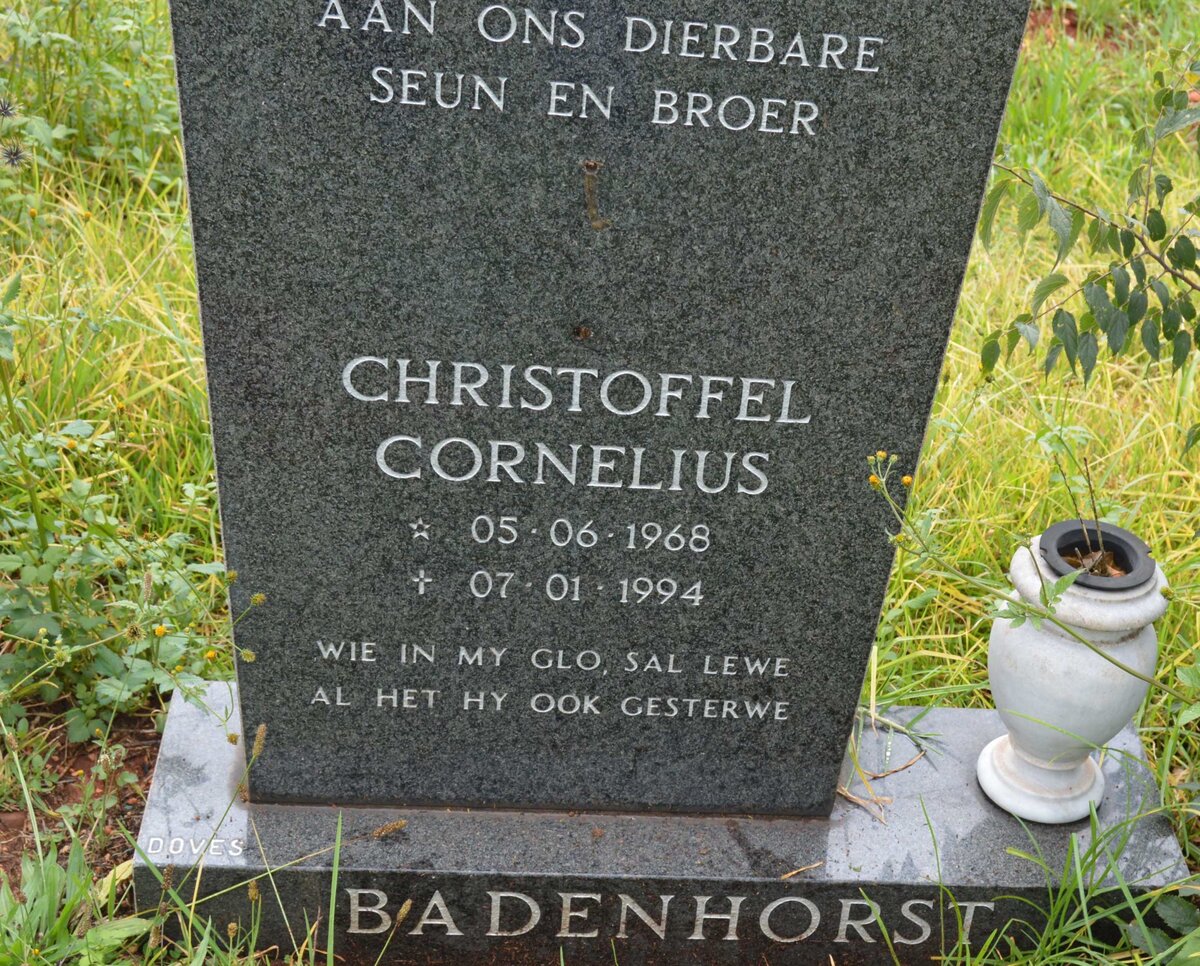 BADENHORST Christoffel Cornelius 1968-1994