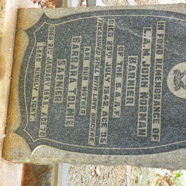 BARNIER Barbara Tolmie -1945 :: BARNIER John Norman -1942