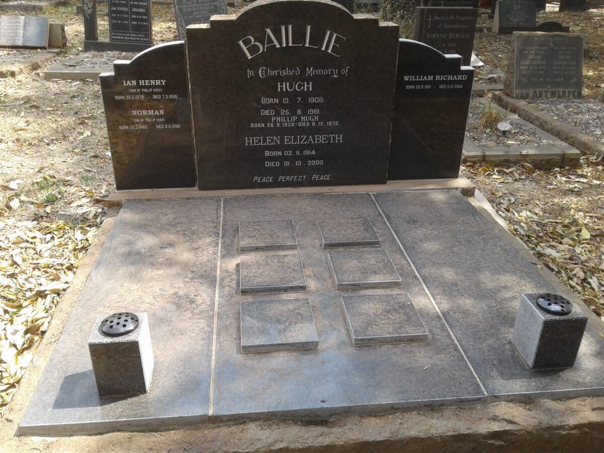 BAILLIE Hugh 1908-1961 &amp; Helen Elizabeth 1914-2000