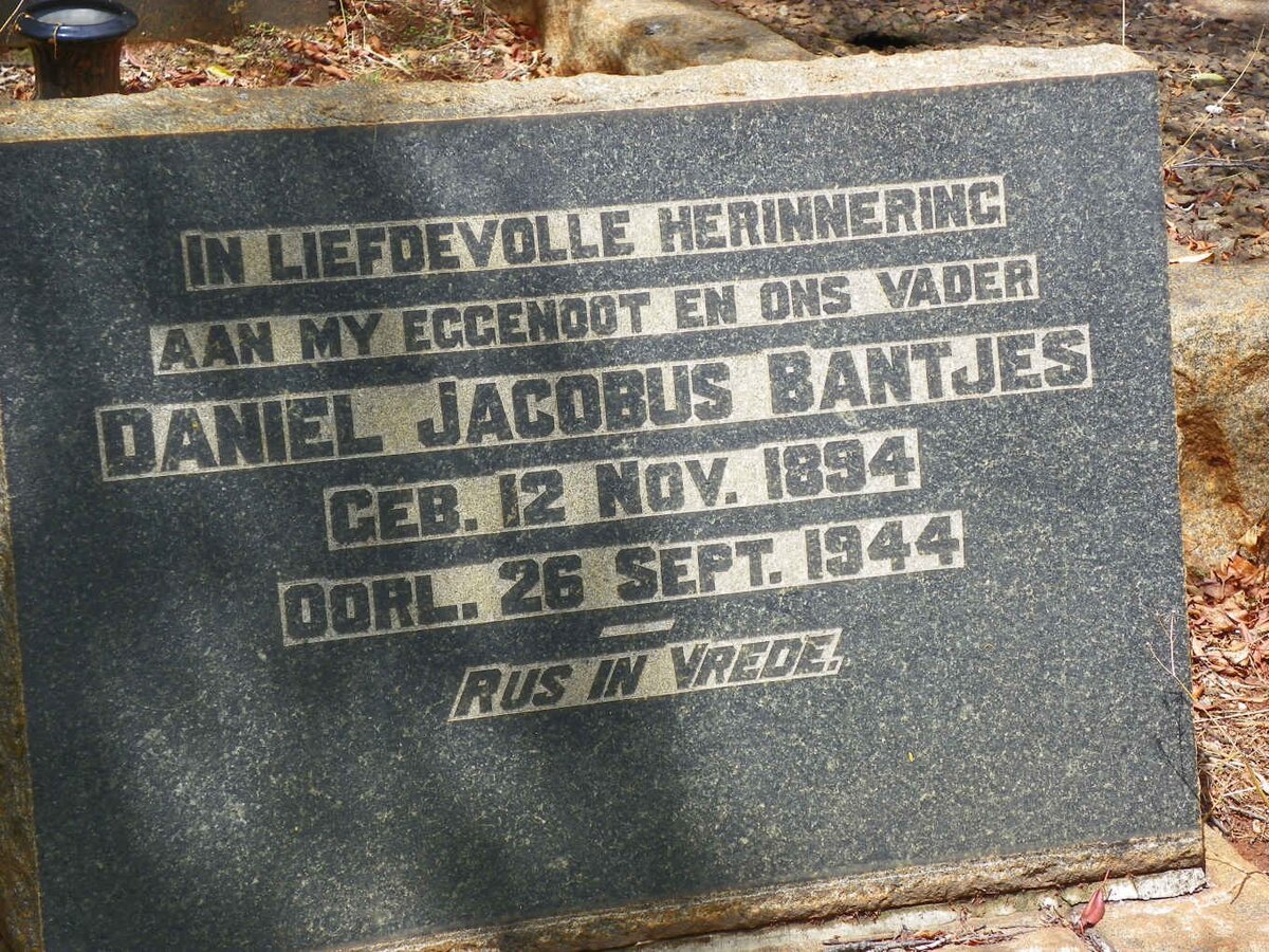 BANTJES Daniel Jacobus 1894-1944
