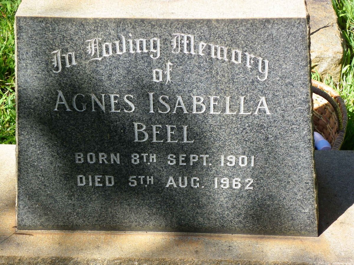 BEEL Agnes Isabella 1901-1962