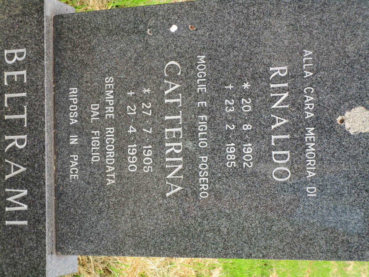 BELTRAMI Rinaldo 1902-1985 &amp; Catterina 1905-1990