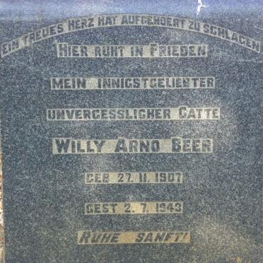 BEER Willy Arno 1907-1943