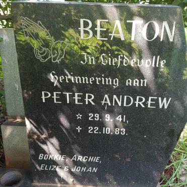 BEATON Peter Andrew 1941-1983
