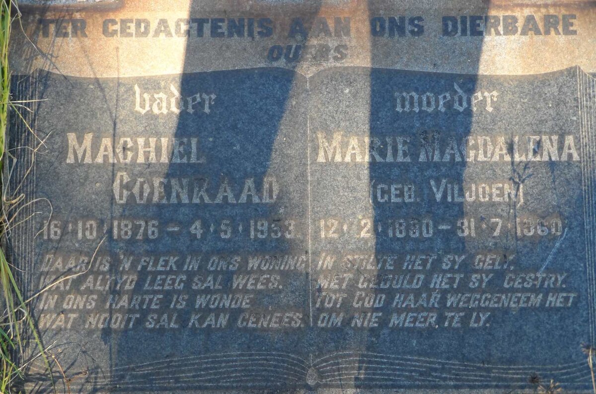 BEKKER Machiel Coenraad 1876-1953 &amp; Marie Magdalena VILJOEN 1880-1960