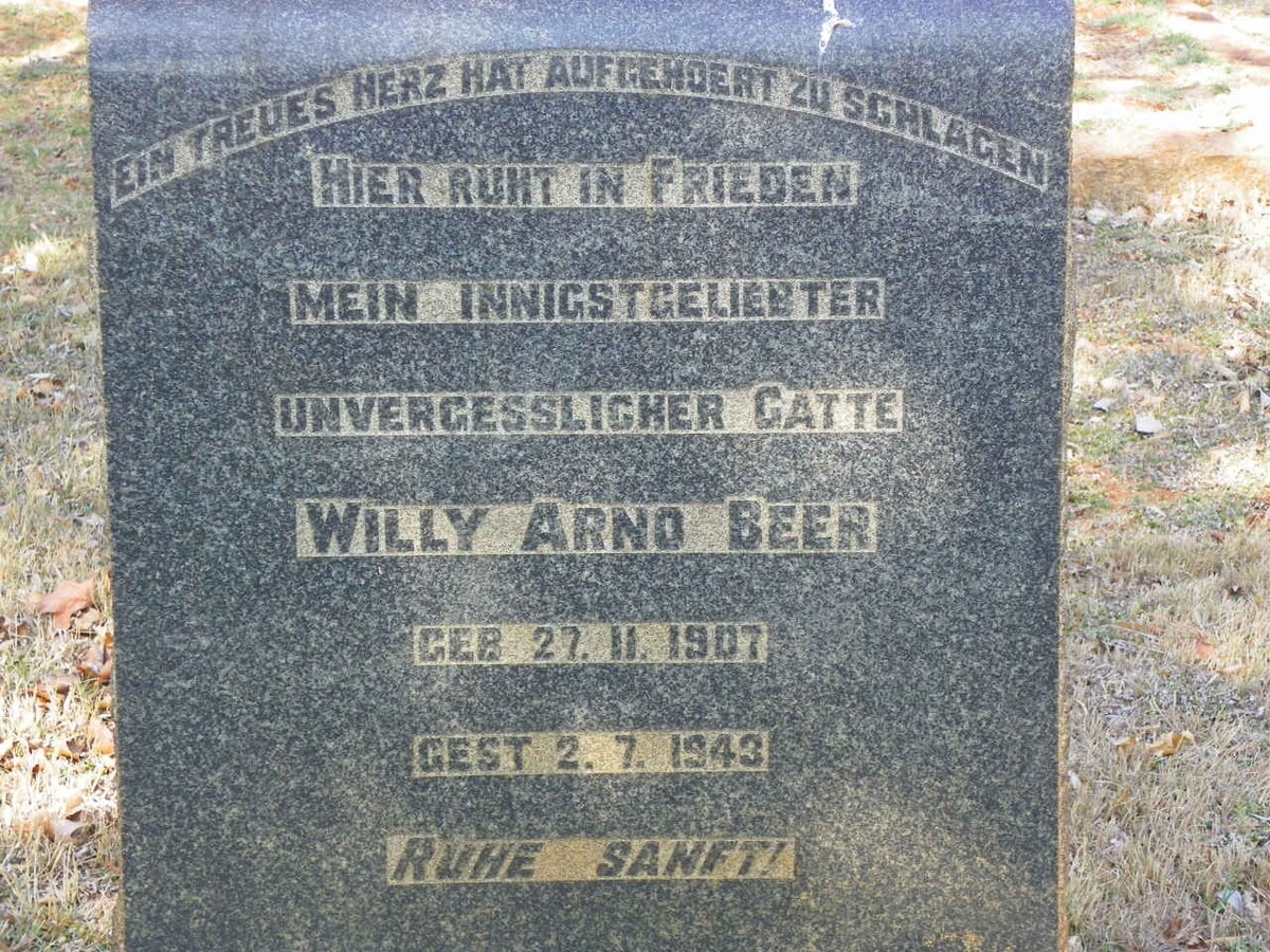 BEER Willy Arno 1907-1943