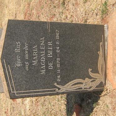 BEER Maria Magdalena, de 1878-1967