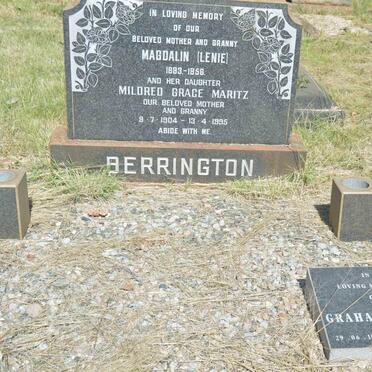 BERRINGTON Magdalin 1883-1956 :: MARITZ Mildred Grace 1904-1995 :: AUSTIN Graham 1926-2001