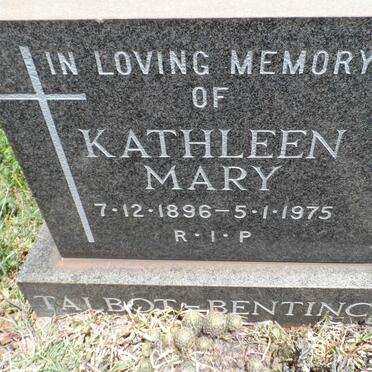 BENTINCK Kathleen Mary, TALBOT 1896-1975