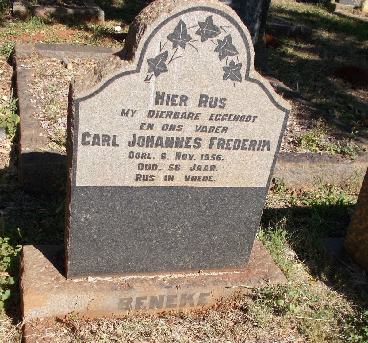 BENEKE Carl Johannes Frederik -1956