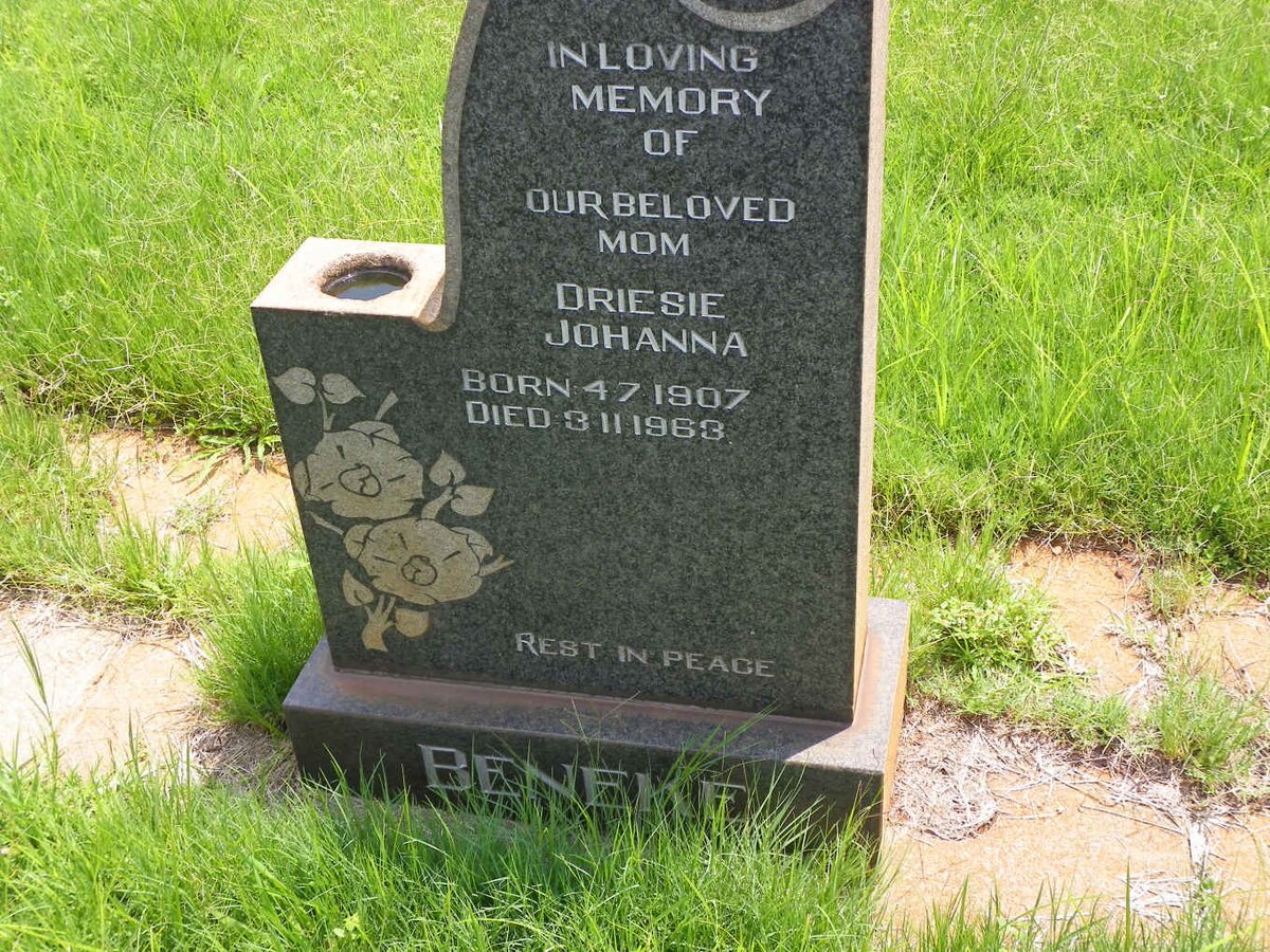 BENEKE Driesie Johanna 1907-1963