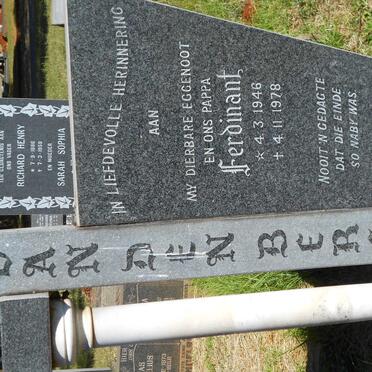 BERG Ferdinant, van den 1946-1978