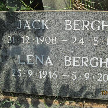 BERGH Jack 1908-1991 &amp; Lena 1916-2001