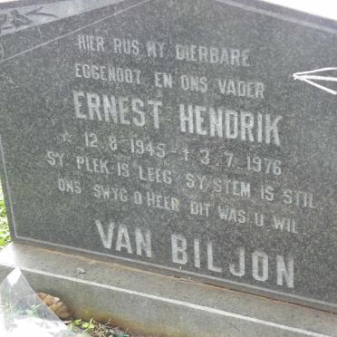 BILJON Ernest Hendrik, van 1945-1976