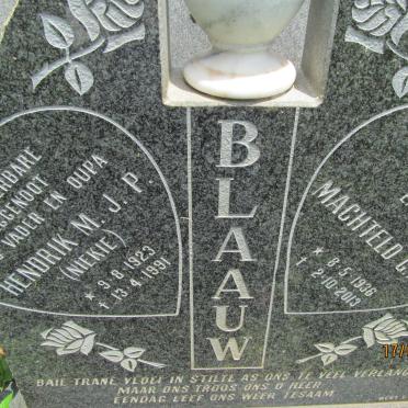 BLAAUW Hendrik M.J.P. 1923-1991 &amp; Machteld G.A.M. 1936-2013