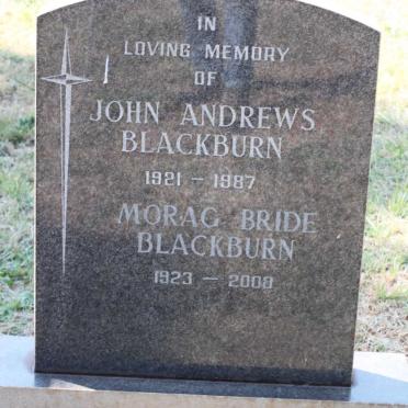 BLACKBURN John Andrews 1921-1987 &amp; Morag Bride 1923-2008
