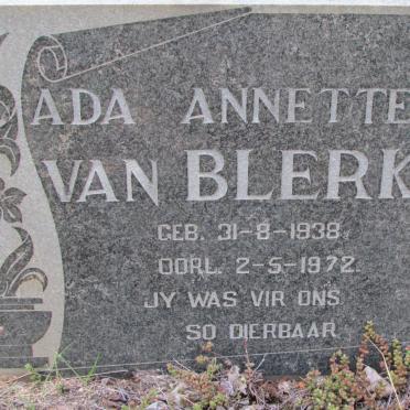 BLERK Ada Annette, van 1938-1972