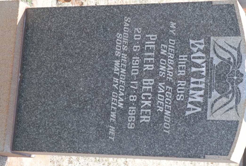 BOTHMA Pieter Becker 1910-1969