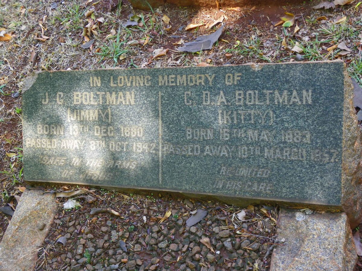BOLTMAN J.C. 1880-1942 &amp; C.D.A. 1883-1957