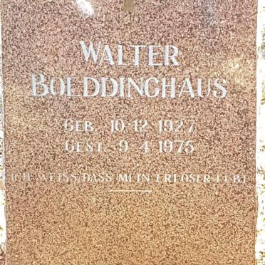 BOEDDINGHAUS Walter 1927-1975