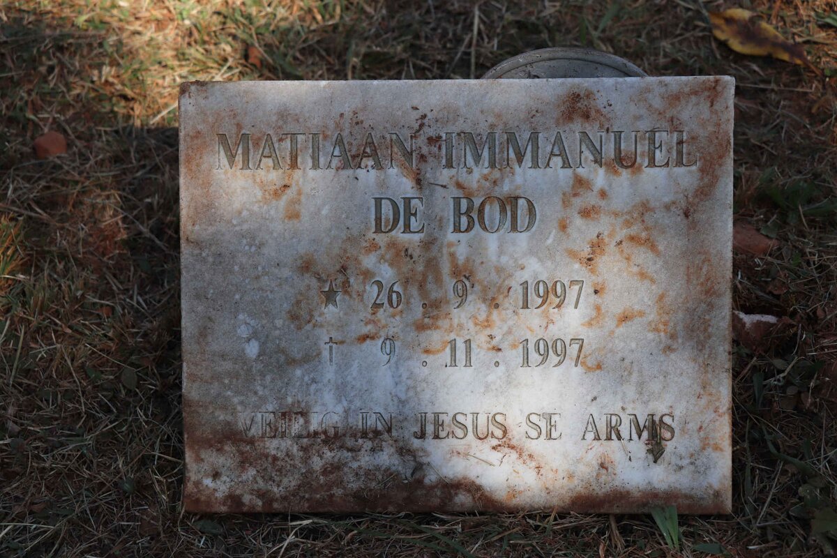 BOD Matiaan Immanuel, de 1997-1997