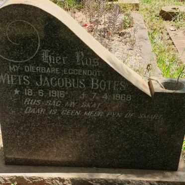 BOTES Wiets Jacobus 1916-1968