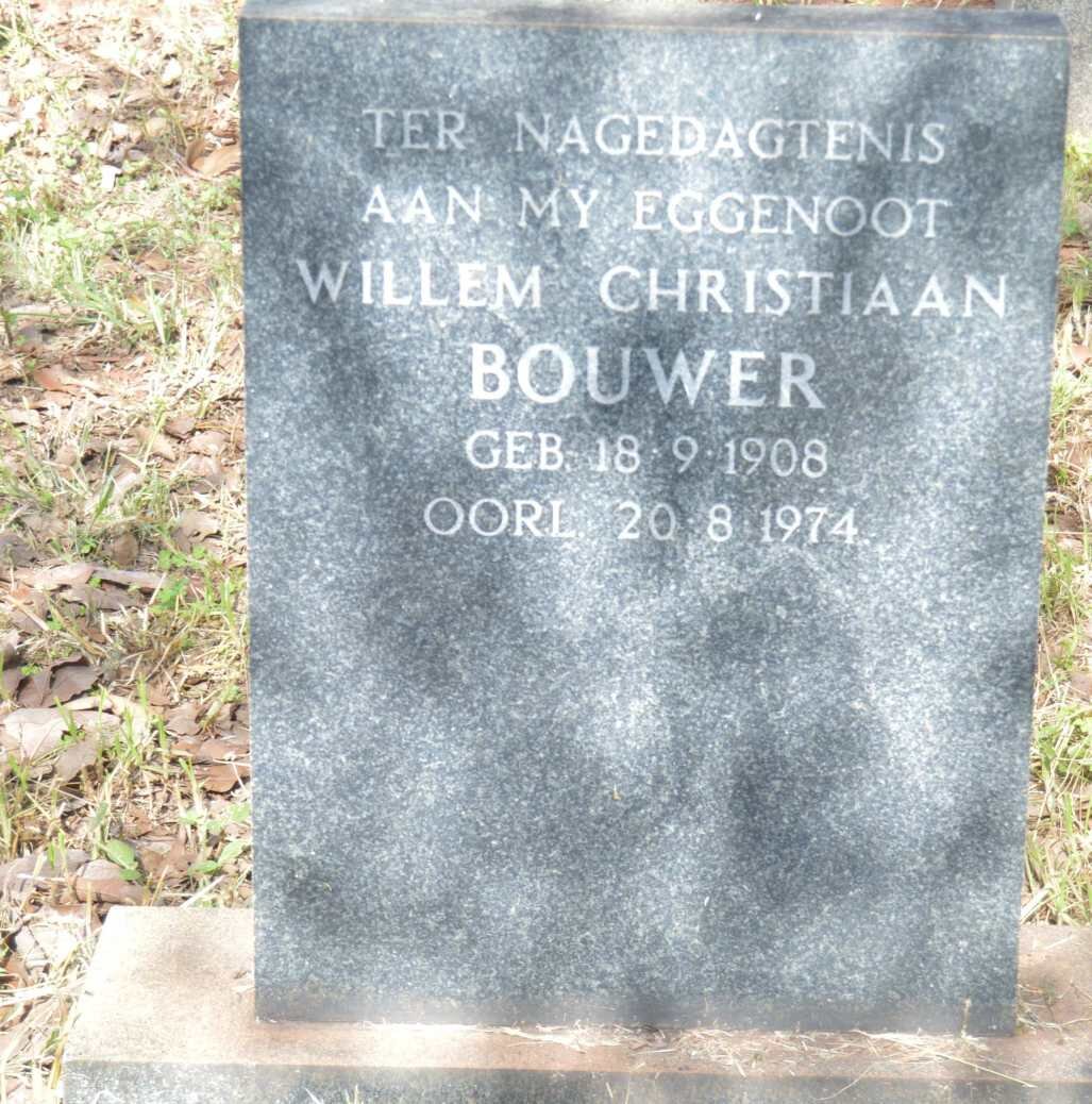 BOUWER Willem Christiaan 1908-1974