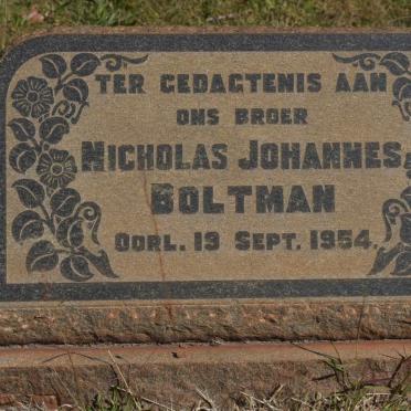 BOLTMAN Nicholas Johannes -1954