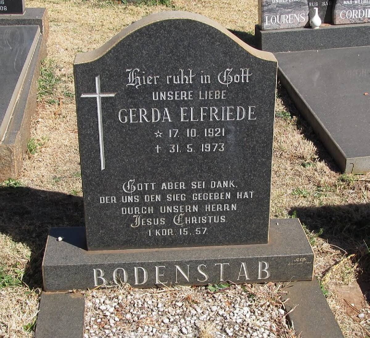 BODENSTAB Gerda Elfriede 1921-1973