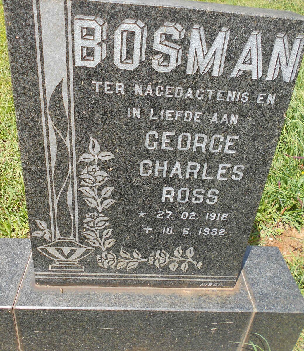BOSMAN George Charles Ross 1912-1982